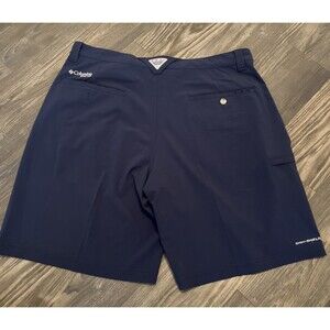 COLUMBIA PFG Men's Shorts Omni-Shade Fishing Water Resistant Navy Blue Size 38